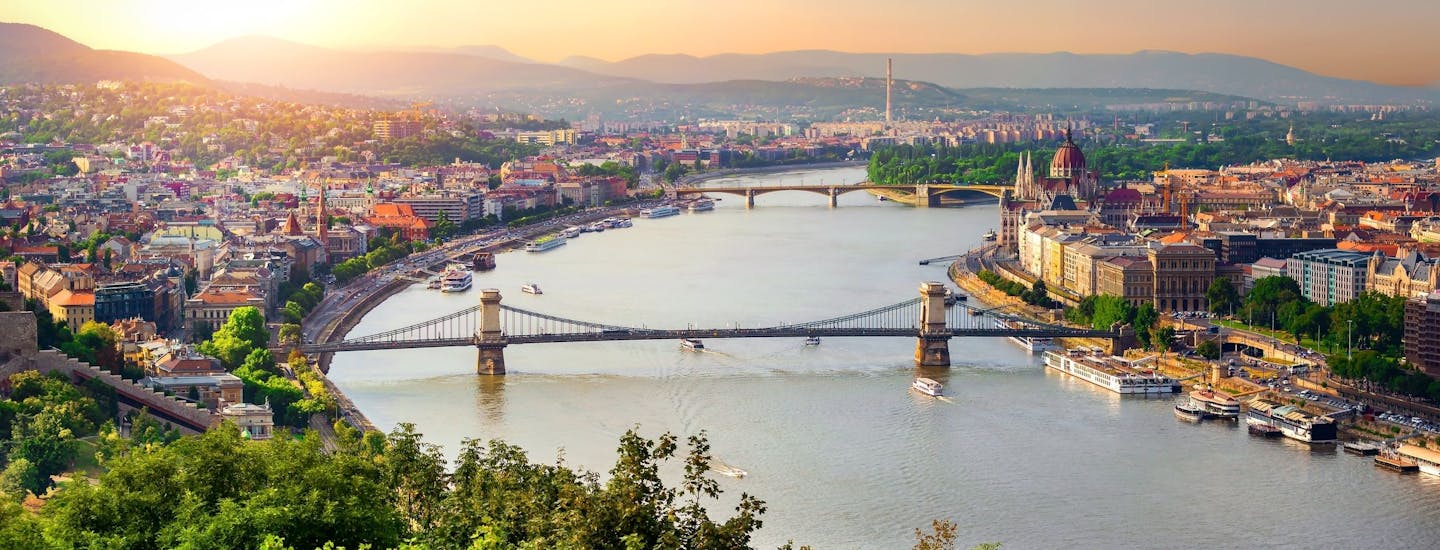 Utsikt over Budapest i Ungarn